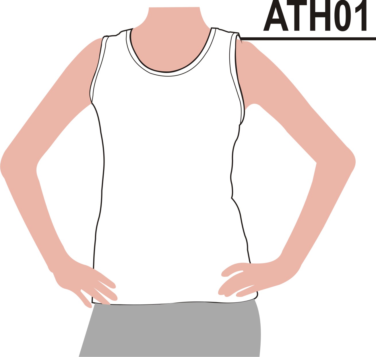 ATH01 Plain Athletics Vest
