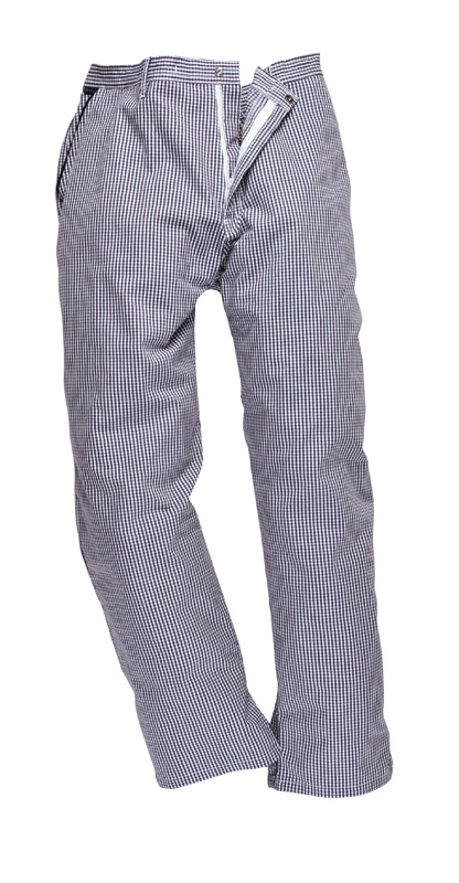 C075 Barnet cotton part elastic waist chefs trousers