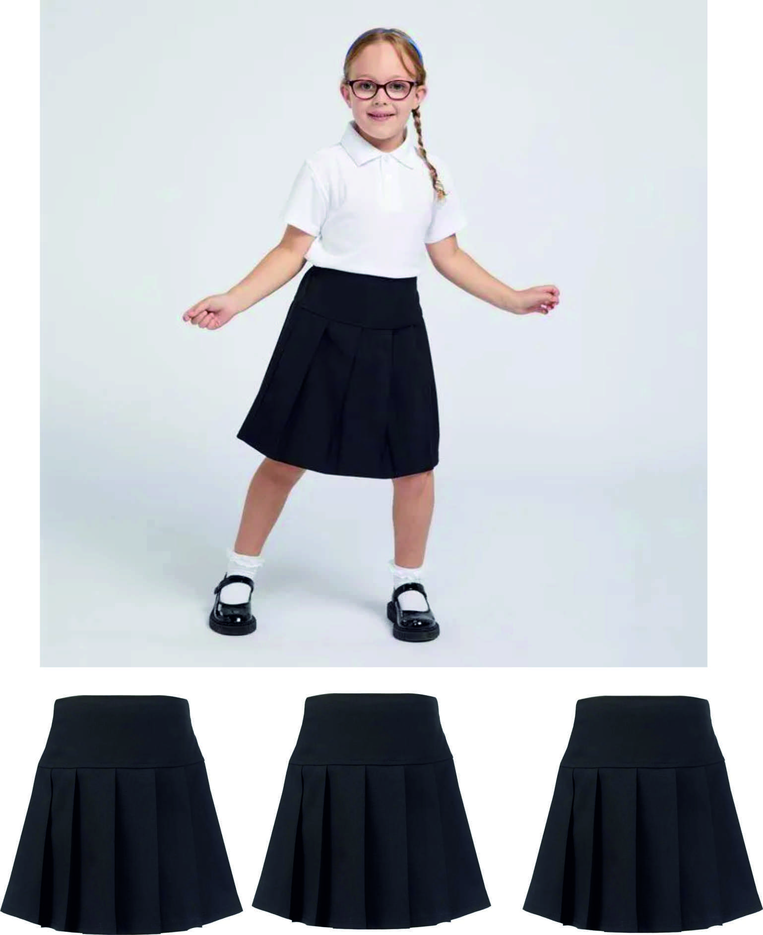 Banner 1EH Junior Girls Panel Full Pleasted Skirt  Banner 1EH Junior Girls Panel Full Pleasted Skirt