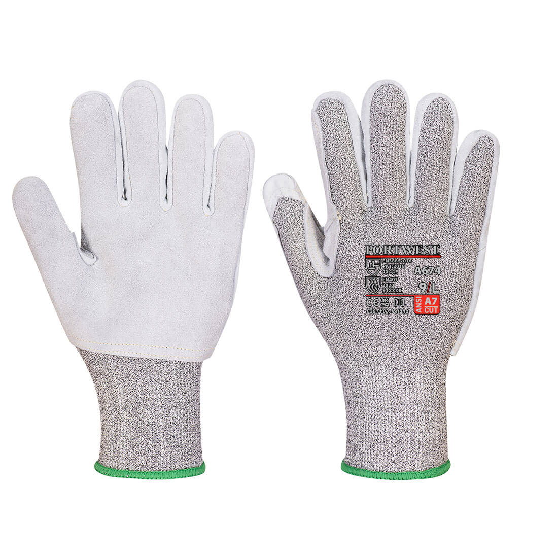 Portwest A674 - CS AHR13 Leather Cut Glove