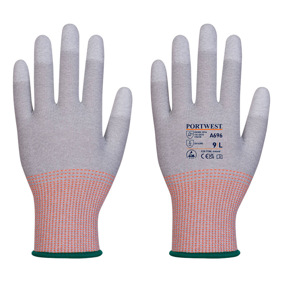 Portwest A696 - LR13 ESD PU Fingertip Cut Glove - 12 pack  Portwest A696 - LR13 ESD PU Fingertip Cut Glove - 12 pack