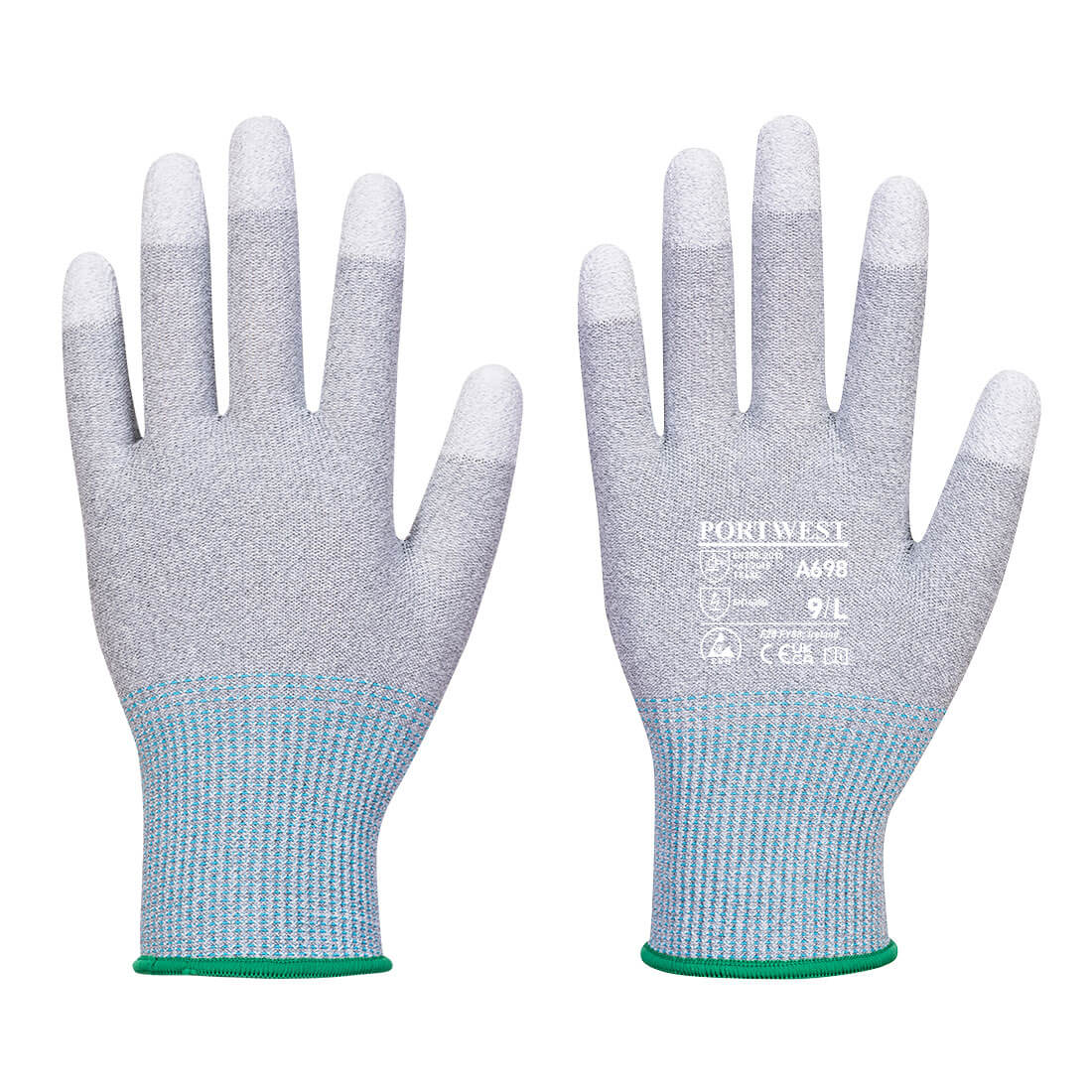 Portwest A698 - MR13 ESD PU Fingertip Glove - 12 Pack