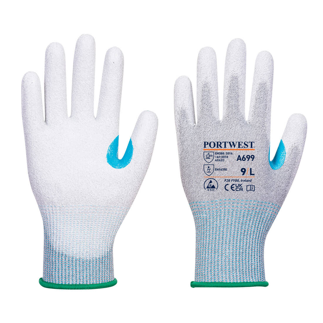 Portwest A699 - MR13 ESD PU Palm Glove - 12 pack  Portwest A699 - MR13 ESD PU Palm Glove - 12 pack