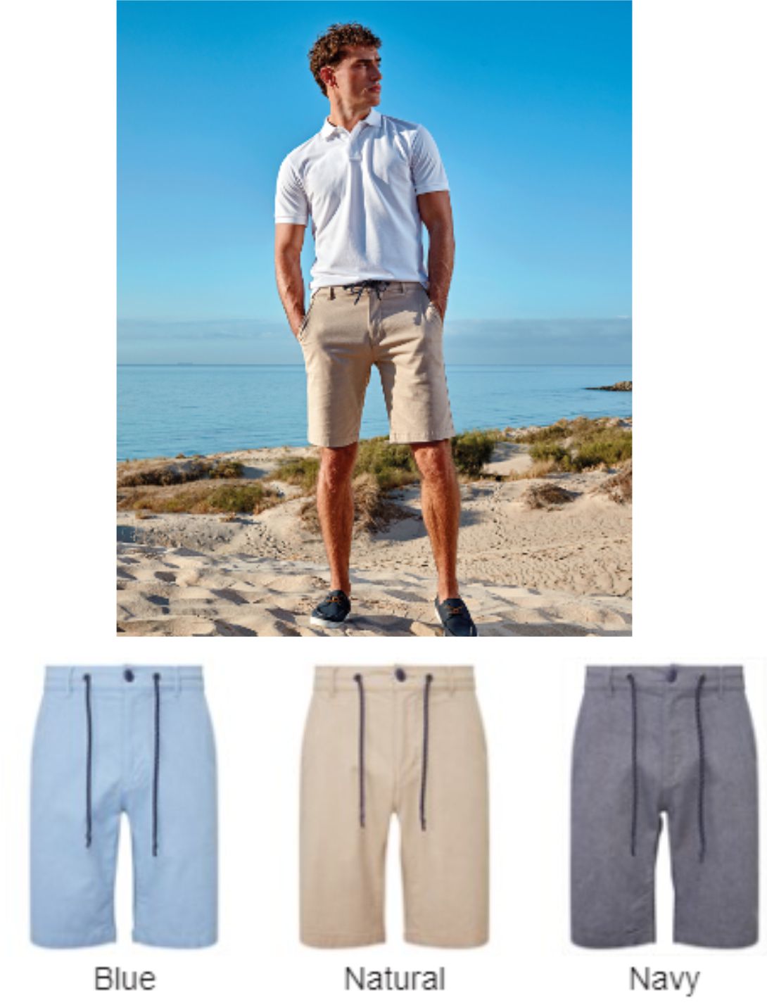 Asquith & Fox AQ057 Men's Everyday Chino Shorts - Click Image to Close