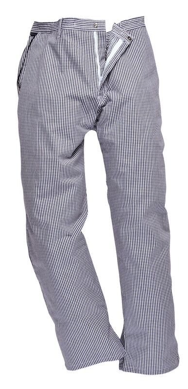C075 Barnet cotton part elastic waist chefs trousers