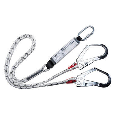 FP55 Portwest Double Kernmantle Lanyard With Shock Absorber - Click Image to Close