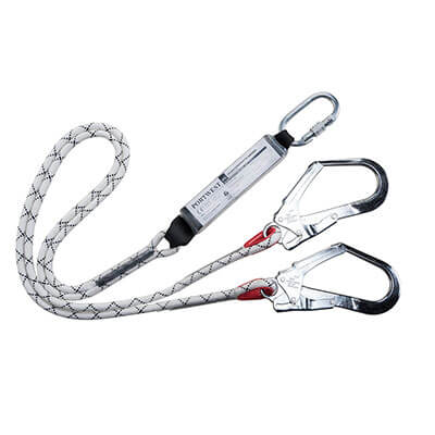 FP55 Portwest Double Kernmantle Lanyard With Shock Absorber  FP55 Portwest Double Kernmantle Lanyard With Shock Absorber