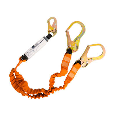 FP75 Portwest Double 140kg Lanyard with Shock Absorber  FP75 Portwest Double 140kg Lanyard with Shock Absorber