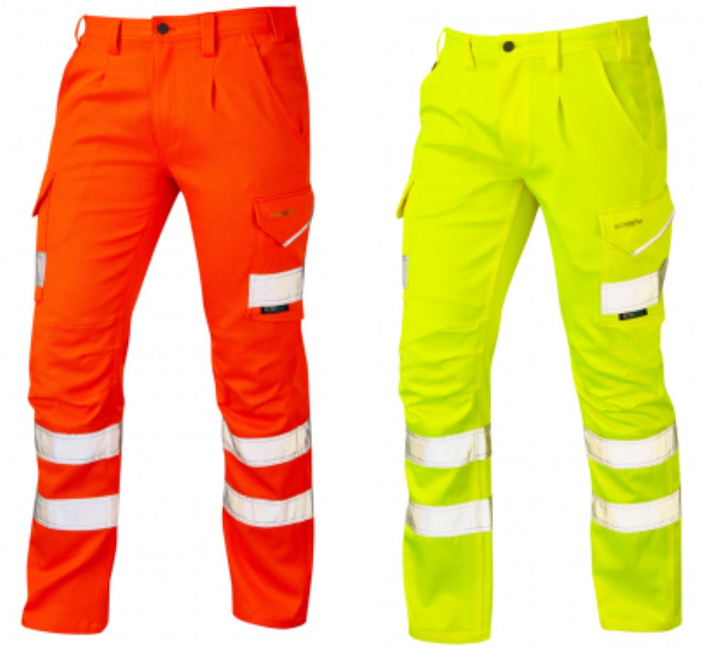 Leo Kingford ISO 20471 Class 1 EcoViz Stretch Poly/Cotton Cargo  Leo Kingford ISO 20471 Class 1 EcoViz Stretch Poly/Cotton Cargo
