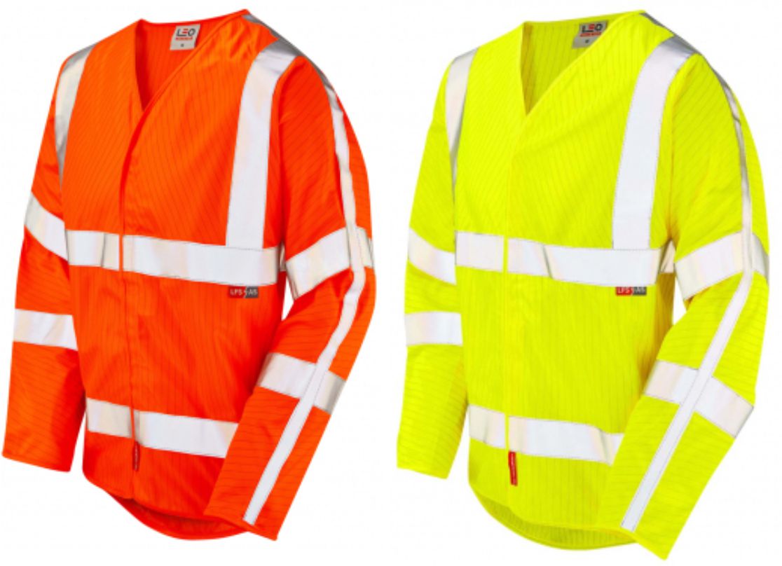 Leo Meshaw ISO 20471 Class 3 LFS Anti-Static Sleeved Waistcoat  Leo Meshaw ISO 20471 Class 3 LFS Anti-Static Sleeved Waistcoat