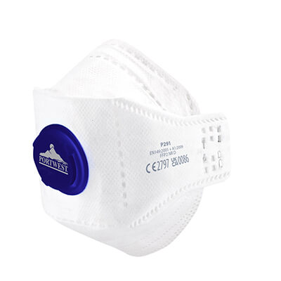 Portwest P291 - EAGLE FFP2 Valved Dolomite Fold Flat Respirator  Portwest P291 - EAGLE FFP2 Valved Dolomite Fold Flat Respirator