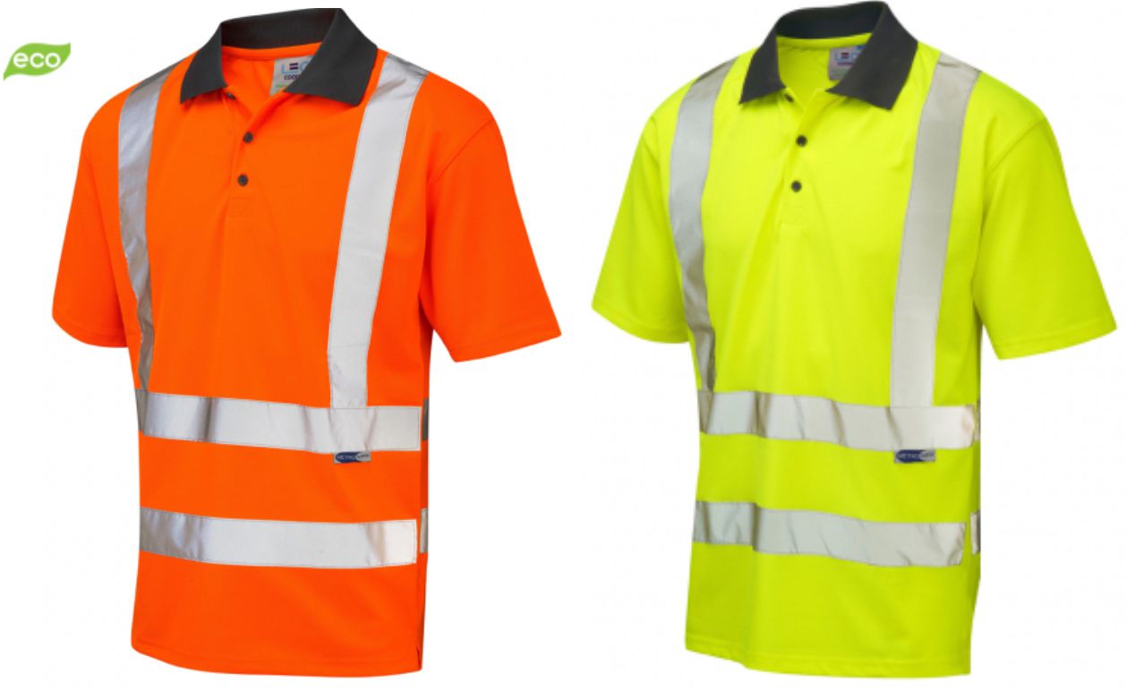 Leo Rockham ISO 20471 Class 2 Coolviz EcoViz®RP Polo Shirt  Leo Rockham ISO 20471 Class 2 Coolviz EcoViz®RP Polo Shirt