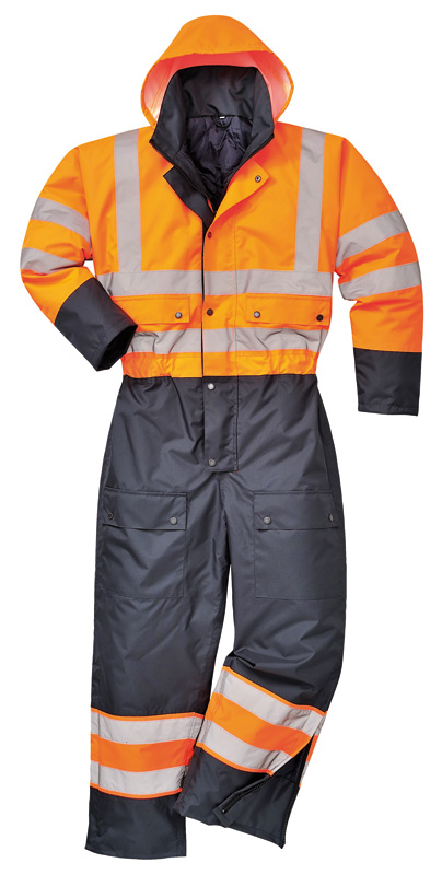 S485 Contrast Coverall - Lined