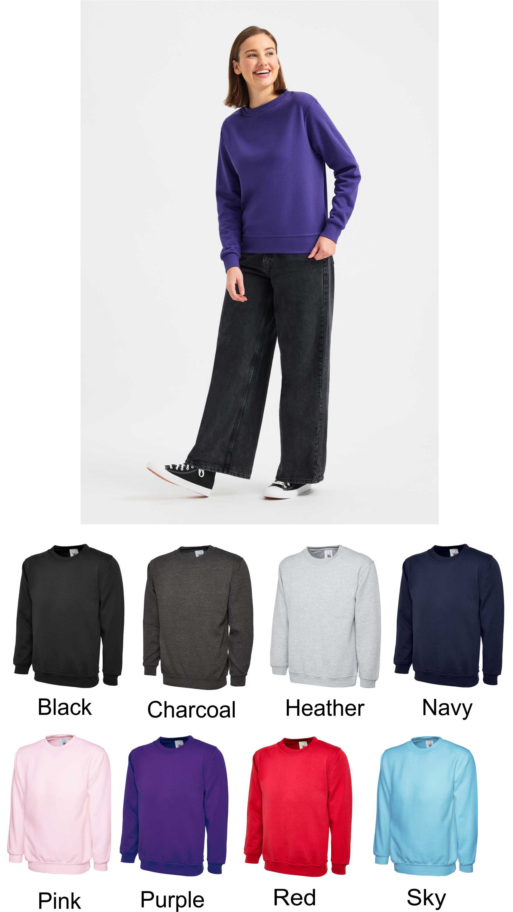 Uneek UC211 (former UC511) Ladies De Luxe Crew Neck Sweatshirt