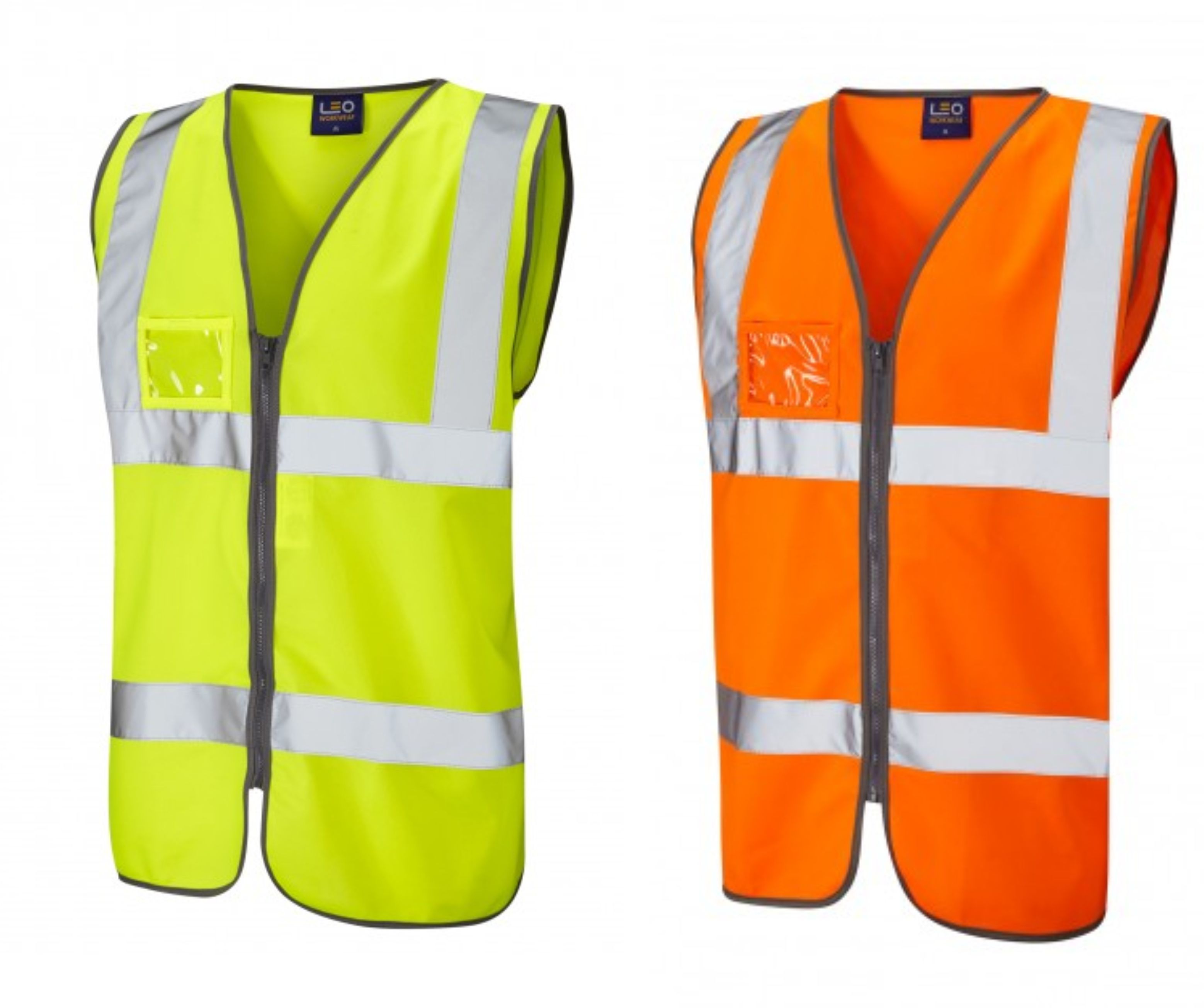 Leo W02 Rumsam ISO 20471 Class 2 Zipped ID Waistcoat   Leo W02 Rumsam ISO 20471 Class 2 Zipped ID Waistcoat