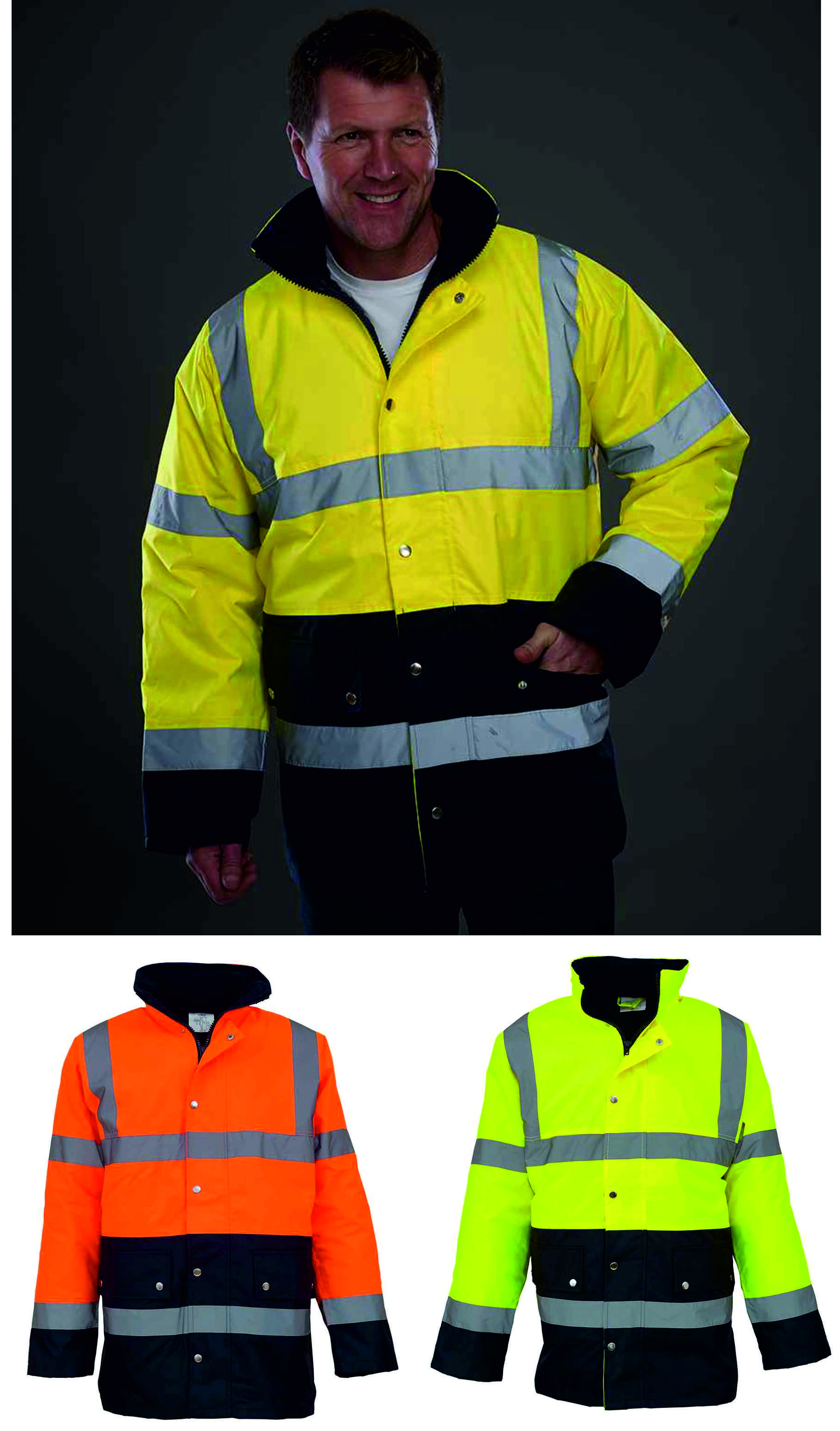 Yoko YK204 Hi Vis Two Tone Motorway Jacket  Yoko YK204 Hi Vis Two Tone Motorway Jacket