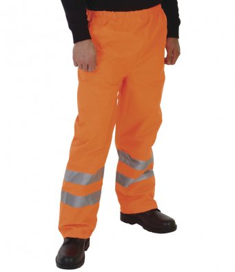 YK211 Hi-Vis Waterproof GO/RT Overtrousers - Click Image to Close