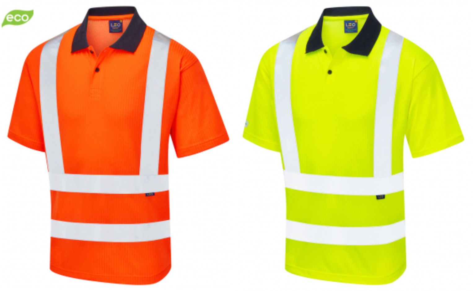 Leo Croyde ISO 20471 Class 2 Comfort EcoViz®PB Polo Shirt  Leo Croyde ISO 20471 Class 2 Comfort EcoViz®PB Polo Shirt