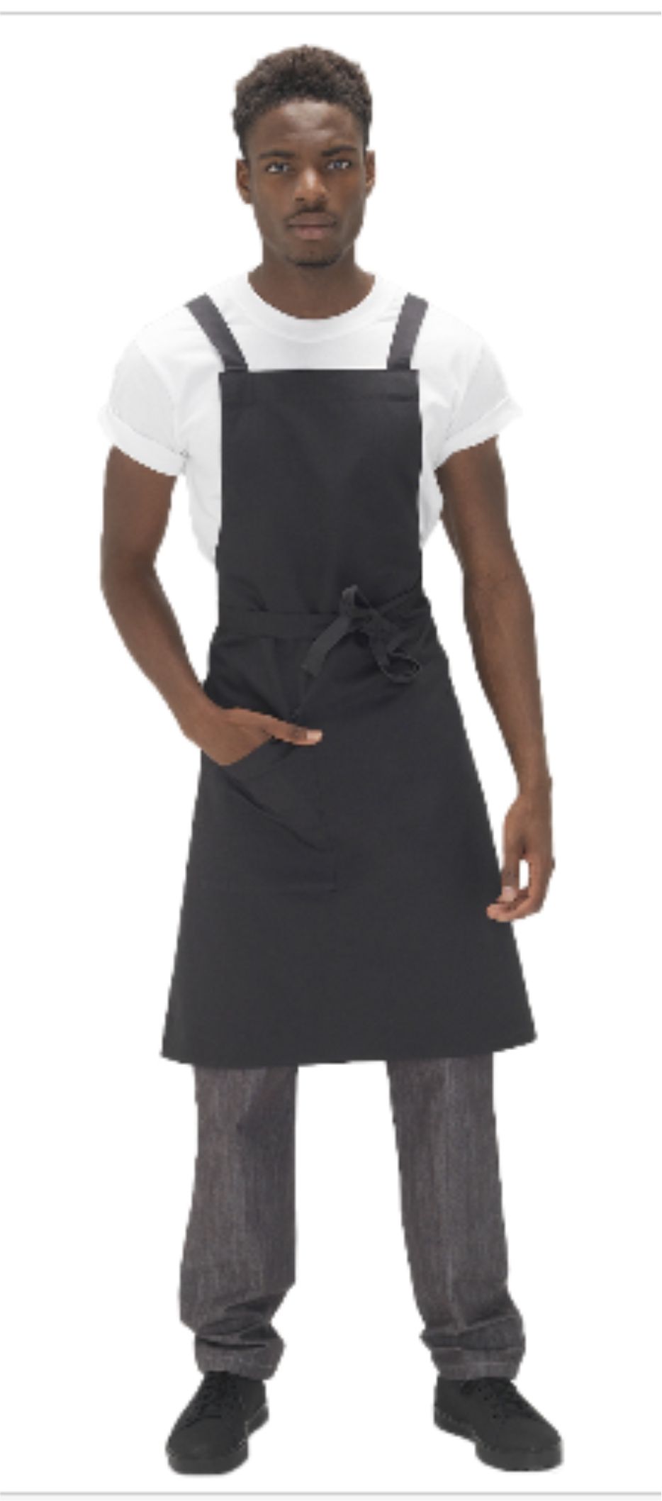 DE109C Le Chef Cossover Bib Apron  DE109C Le Chef Cossover Bib Apron