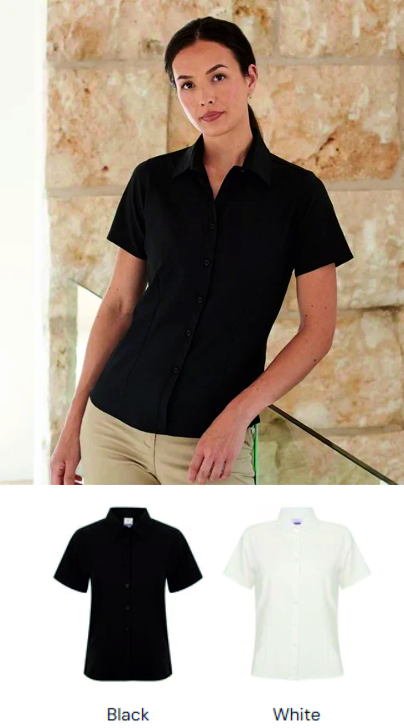 Henbury H596 Ladies Wicking Anti-Baterial Quick Dry s/sleeve Blo  Henbury H596 Ladies Wicking Anti-Baterial Quick Dry s/sleeve Blo