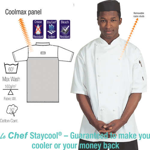 DE21S Le Chef Stay Cool Jacket - Click Image to Close