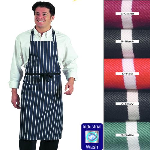 DP85 Butcher stripe apron - Click Image to Close