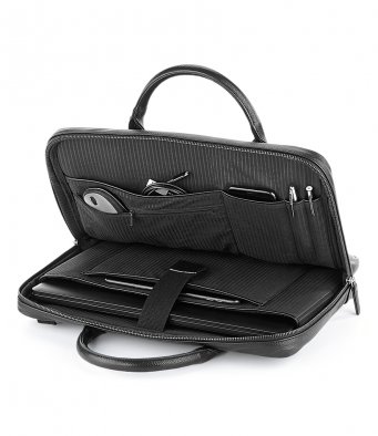Quadra QD892 Nuhide Slimline Laptop Briefcase  Quadra QD892 Nuhide Slimline Laptop Briefcase