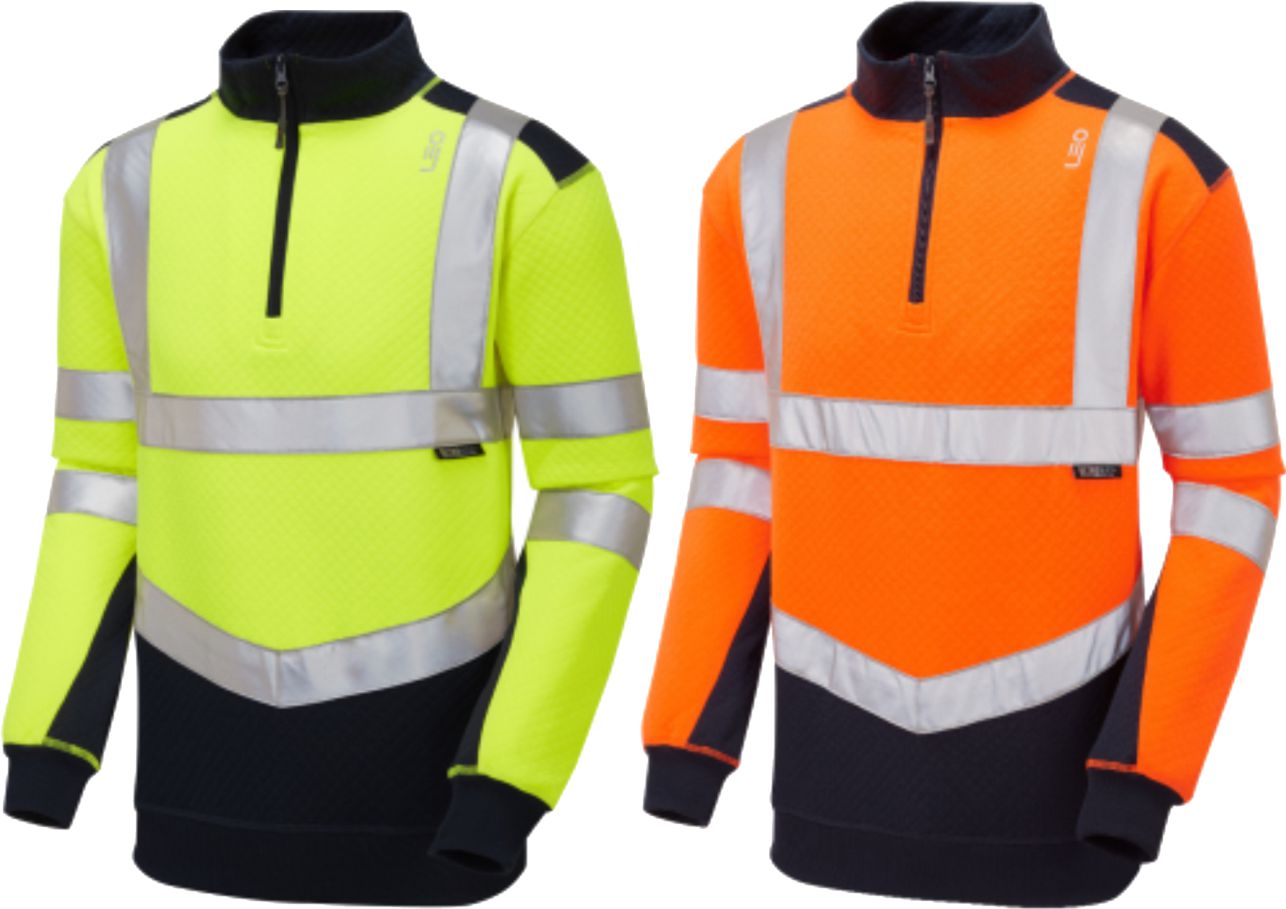 Leo Tapeley ISO 20471 1/4 zip sweatshirt  Leo Tapeley ISO 20471 1/4 zip sweatshirt