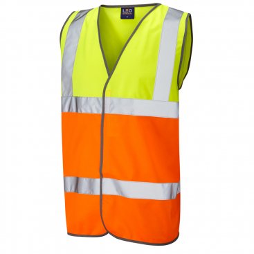 Leo Tarka ISO 20471 Class 2 Waistcoat Yellow/Orange  Leo Tarka ISO 20471 Class 2 Waistcoat Yellow/Orange