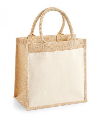 W426 Westford Mill Pocket Jute Midi Tote  W426 Westford Mill Pocket Jute Midi Tote