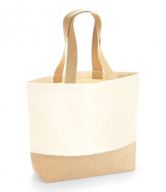 Westford Mill W451 Jute Base Canvas Tote  Westford Mill W451 Jute Base Canvas Tote