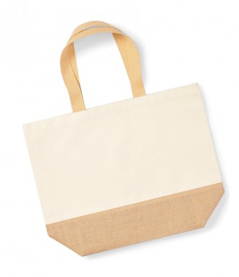Westford Mill W452 Jute Base Canvas Tote XL  Westford Mill W452 Jute Base Canvas Tote XL
